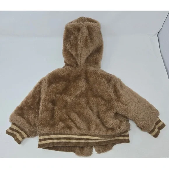 Vintage Boy's Fleece Coat Jacket Size 18 Months All Pro Football Brown Insulated - Picture 2 of 14